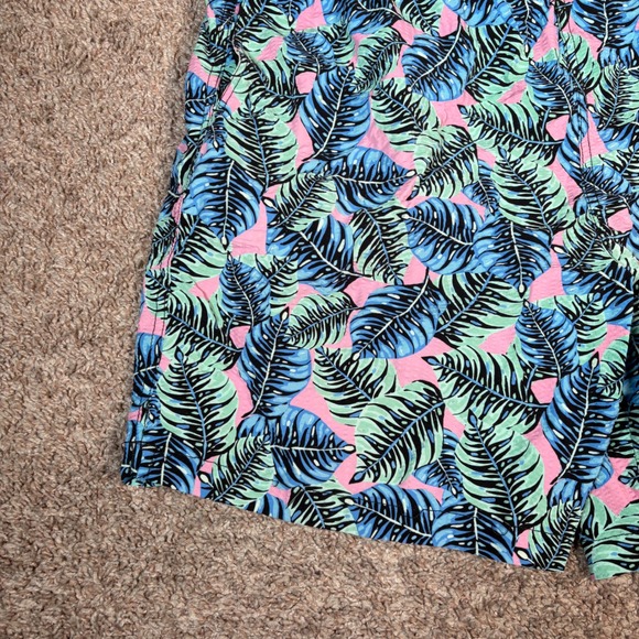 Chubbies Swim Trunks Palm Leaf Print Elastic Waist Shorts Large 7" Inseam - Picture 2 of 10